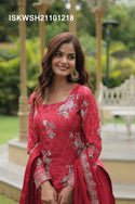 Printed Chinon Kurti With Sharara And Dupatta-ISKWSH21101218