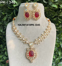 Kundan Jewelry Set-ISKJW1410PK-I345