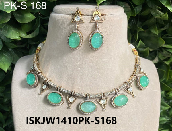 Kundan Jewelry Set-ISKJW1410PK-S168