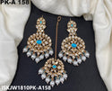 Kundan Earrings Set-ISKJW1810PK-A158