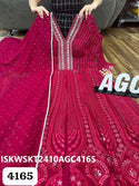 Embroidered Georgette Kurti With Skirt And Dupatta-ISKWSKT2410AGC4165