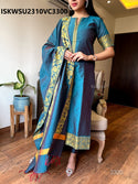 Banarasi Silk Kurti With Silk Pant And Jacquard Dupatta-ISKWSU2310VC3300