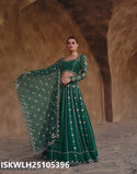 Embroidered Chinon Silk Lehenga With Blouse And Dupatta-ISKWLH25105396