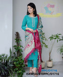 Handloom Cotton Kurti With Pant And Digital Printed Khadi Silk Dupatta-ISKWSU2810PPC/D1716