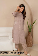 Sequined Cotton kurti With Pant-ISKWKU291011992