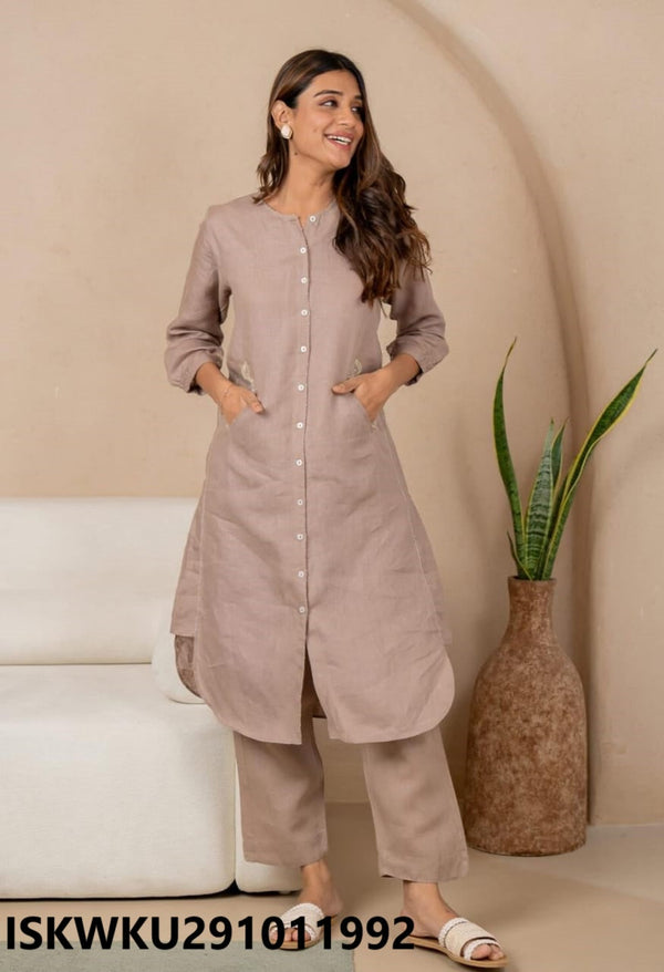 Sequined Cotton kurti With Pant-ISKWKU291011992