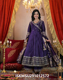 Embroidered Dola Silk Anarkali Kurti With Pant And Dupatta-ISKWSU291012572