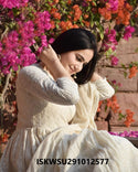 Cotton Chikankari Anarkali Kurti With Pant And Dupatta-ISKWSU291012577