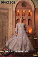 Self Printed Organza Anarkali Kurti With Pant And Dupatta-ISKWSU1111OMK2909