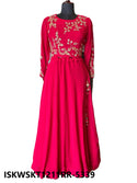 Georgette Skirt With Embroidered Blouse And Separate Drape-ISKWSKT1211RR-5339