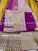 Embroidered Chinon Silk Kurti With Skirt And Silk Dupatta-ISKWSKT1111NP2465