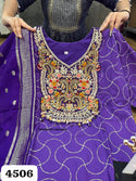 Embroidered Maslin Silk Kurti With Pant And Self Weaved Dupatta-ISKWSU1811AGC4506