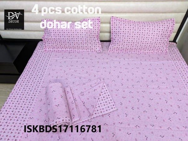 Cotton King Size Double Bed Dohar Set-ISKBDS17116781