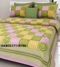 Jaipuri Printed Double Bed-Sheet With 2 Flap Pillow Cover Set-ISKBDS17116786