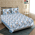 Jaipuri Printed Double Bed-Sheet With 2 Flap Pillow Cover Set-ISKBDS17116784