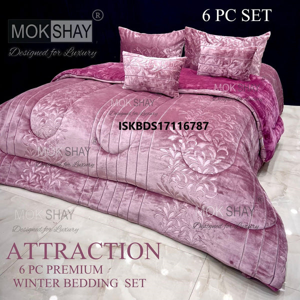 Embossed Winter 6Pc Bedding Set-ISKBDS17116787