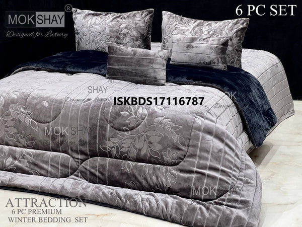 Embossed Winter 6Pc Bedding Set-ISKBDS17116787