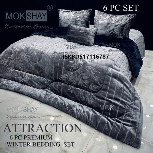 Embossed Winter 6Pc Bedding Set-ISKBDS17116787