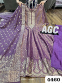 Self Weaving Tissue Shimmer Anarkali Kurti With Maslin Pant And Banarasi Dupatta-ISKWSU2111AGC4460