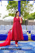 Sequined Georgette Anarkali Kurti With Dupatta-ISKWSU25117450