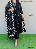 Printed Cotton Kurti With Pant And Dupatta-ISKWSU2511Dk6346