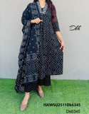 Printed Cotton Kurti With Pant And Dupatta-ISKWSU2511Dk6345