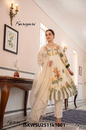 Embroidered Silk Kurti With Pant And Dupatta-ISKWSU2511k1501