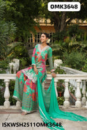 Floral Printed Chinon Kurti With Sharara And Dupatta-ISKWSH2511OMK3648