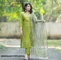 Khadi Cotton Kurti With Pant And Hand Block Printed Kota Doriya Dupatta-ISKWSU2611PPC/D915