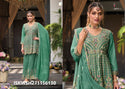 Embroidered Chinon Peplum Kurti With Sharara And Dupatta-ISKWSH271156130