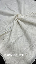 Dyable Chikankari Kota Doriya Saree-ISKWSR28118909