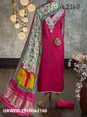 Embroidered Silk Kurti With Shantoon Bottom And Digital Printed Gaji Silk Dupatta-ISKWFBL2911Nk2032/Nk2160