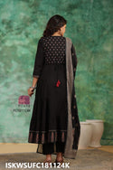 Printed Cotton Anarkali Kurti With Pant And Dupatta-ISKWSUFC181124K