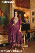 Digital Printed Maslin Anarkali Kurti With Pant And Dupatta-ISKWSU0212OMK2643