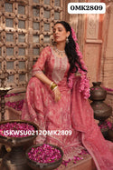 Embroidered Organza Anarkali Kurti With Pant And Dupatta-ISKWSU0212OMK2809