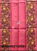 Embroidered Tussar Silk Saree With Blouse-ISKWSR02129991