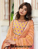 Printed Cotton Peplum Kurti With Sharara And Dupatta-ISKWSH04121807