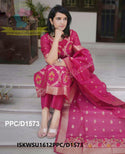 Banarasi Weaved Chanderi Silk Kurti With Silk Pant And Banarasi Dupatta-ISKWSU1612PPC/D1573