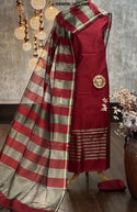 Banarasi Silk Kurti With Bottom And Tissue Dupatta-ISKWFBL16121802