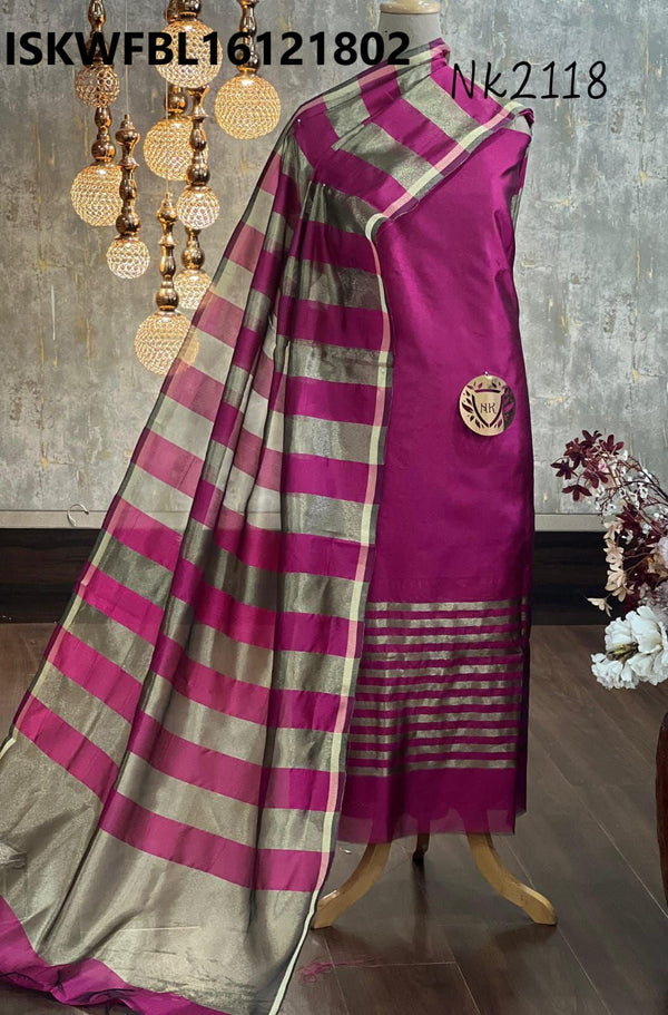 Banarasi Silk Kurti With Bottom And Tissue Dupatta-ISKWFBL16121802