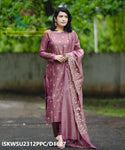 Embroidered Cotton Silk Kurti With Pant And Dupatta-ISKWSU2312PPC/D1627