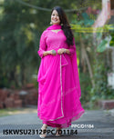 Georgette Anarkali Kurti With Pant And Dupatta-ISKWSU2312PPC/D1184