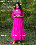 Georgette Anarkali Kurti With Pant And Dupatta-ISKWSU2312PPC/D1184