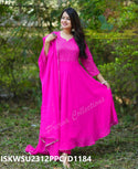 Georgette Anarkali Kurti With Pant And Dupatta-ISKWSU2312PPC/D1184