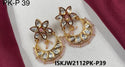 Kundan Earrings-ISKJW2112PK-P39