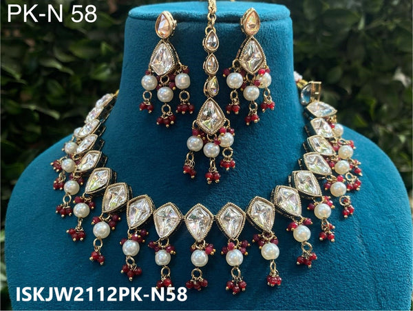 Kundan Jewelry Set-ISKJW2112PK-N58