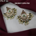 Kundan Earrings-ISKJW2112PK-P50