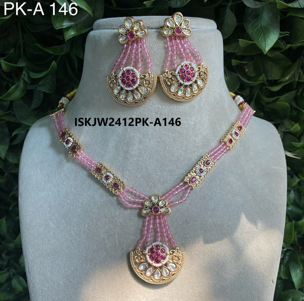 Kundan Jewelry Set-ISKJW2412PK-A146