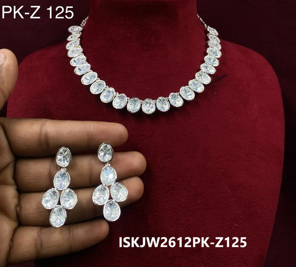 Kundan Necklace Set-ISKJW2612PK-Z125