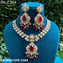 Kundan Necklace Set-ISKJW2612PK-Z304